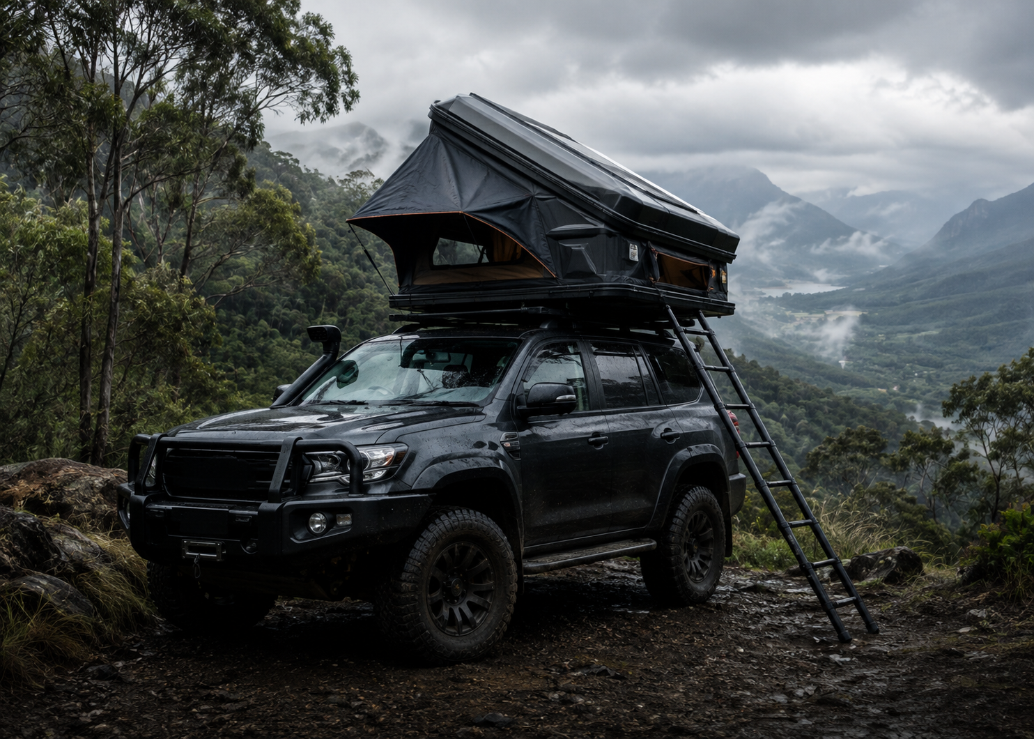 Hard shell rooftop tent profile